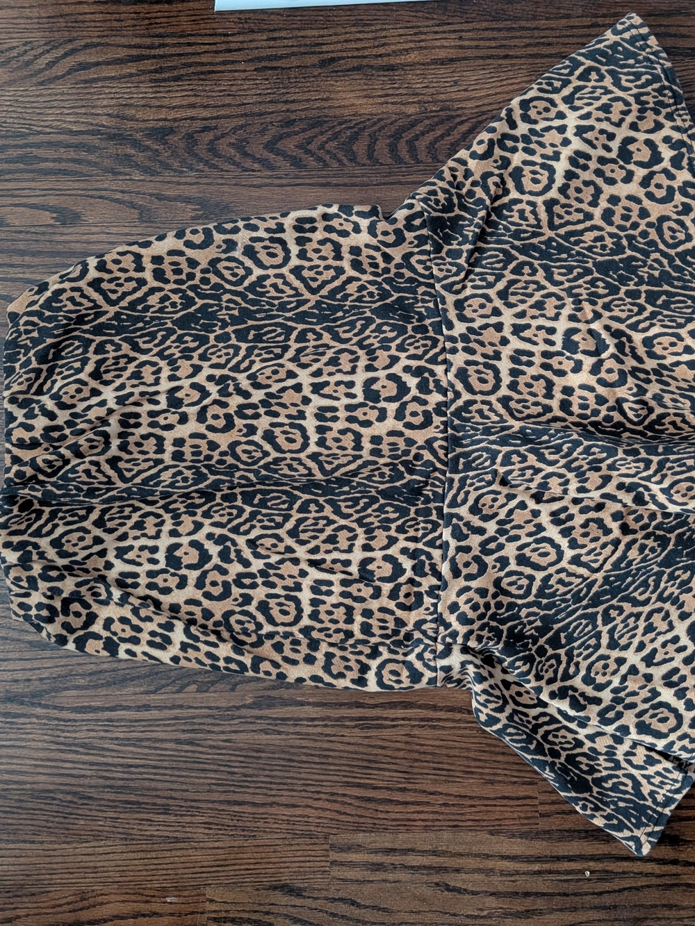 Leopard Print Midi Skirt - Black & Tan